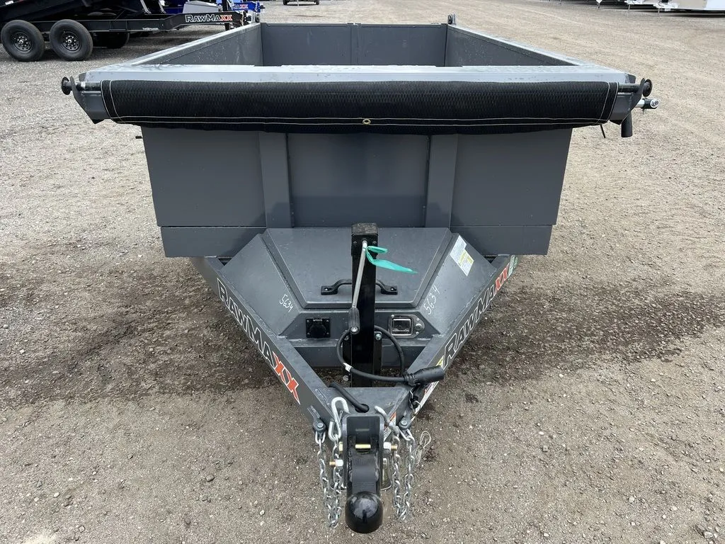2024 RawMaxx 5X10 7K Powder Coated Dump Trailer w/Tarp Kit - Image 6