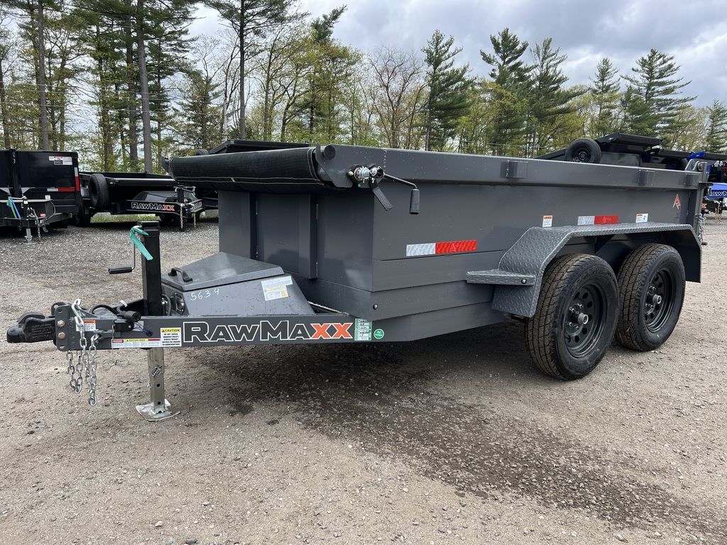 2024 RawMaxx 5X10 7K Powder Coated Dump Trailer w/Tarp Kit - Image 23