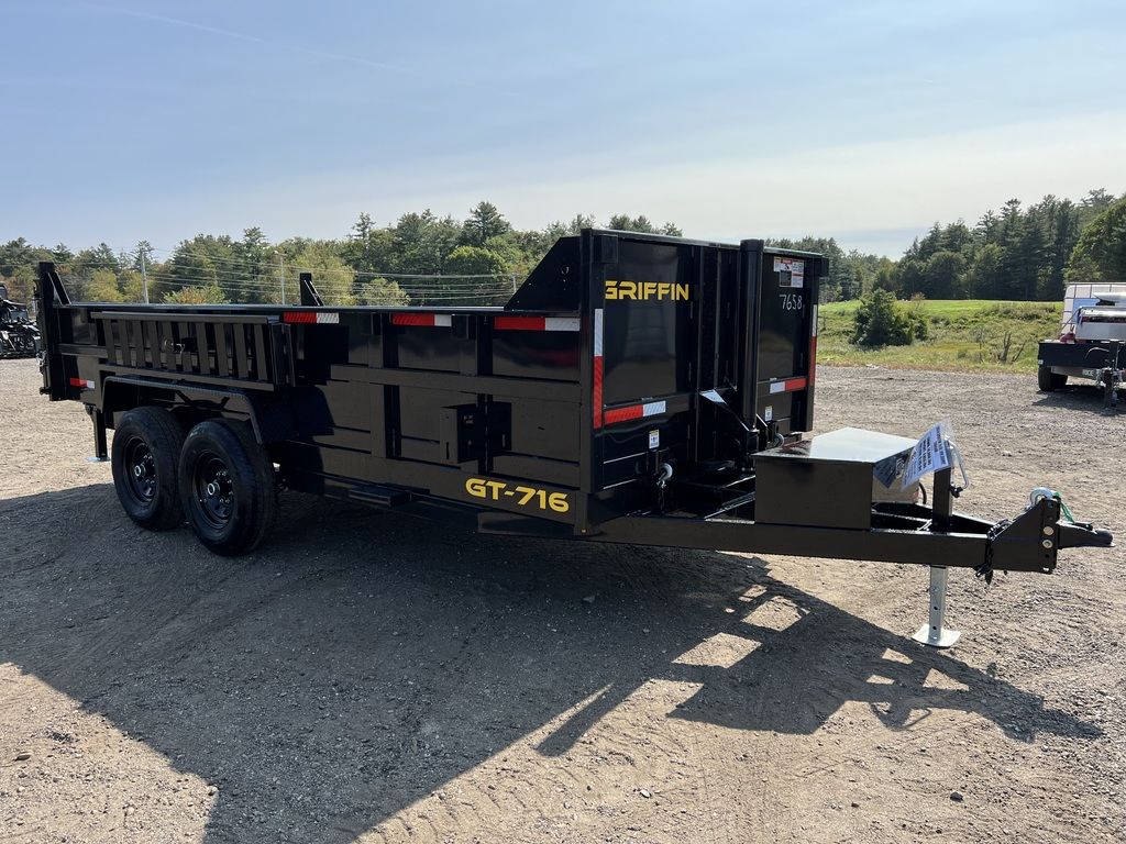 2024 Griffin Trailers 7×16 14K Telescopic Dump Trailer w/Ramps & Spare Tire Mount - Image 19