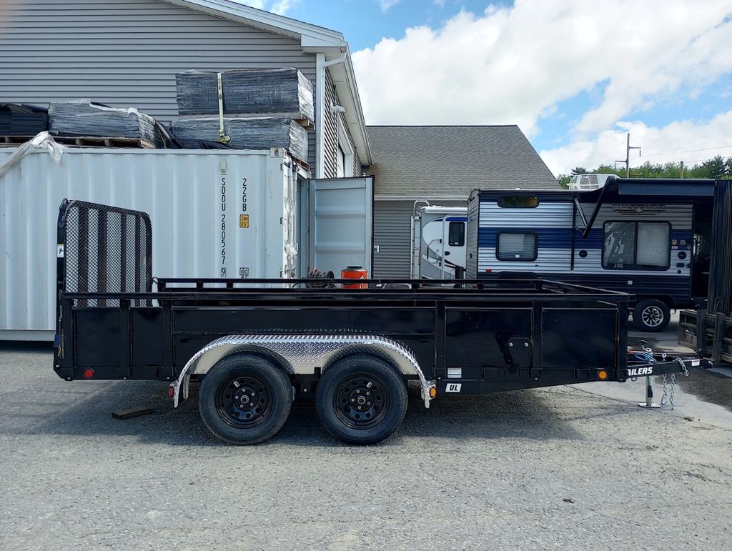 2024 PJ Trailers 7×14 7K Powder Coated Open Utility w/Rear Ramp Gate, Solid Metal Side Walls - Image 6