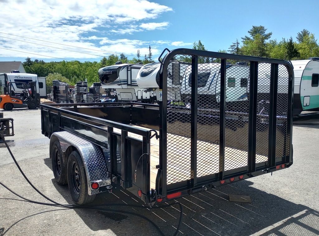 2024 PJ Trailers 7×14 7K Powder Coated Open Utility w/Rear Ramp Gate, Solid Metal Side Walls - Image 13
