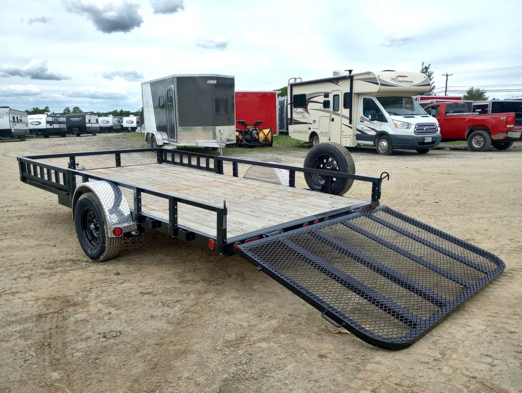 2024 PJ Trailers 7×14 Powder Coated Open Utility w/Rear Ramp Gate, ATV Side Loading Ramps - Image 9