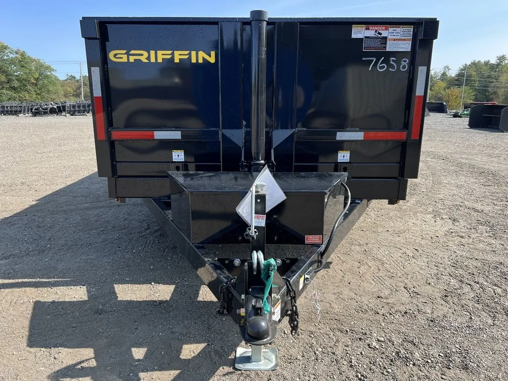 2024 Griffin Trailers 7×16 14K Telescopic Dump Trailer w/Ramps & Spare Tire Mount - Image 6