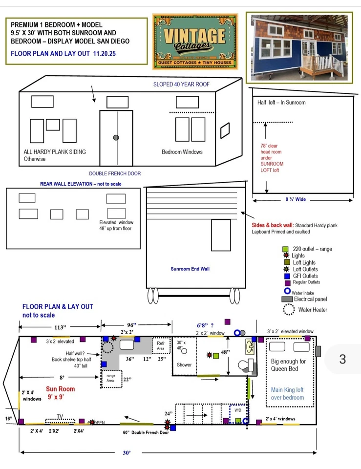 Tiny house for sale on wheels 9 x 30 MODERN BUNGALOW 2 BEDROOM READY TO SHIP - Image 20